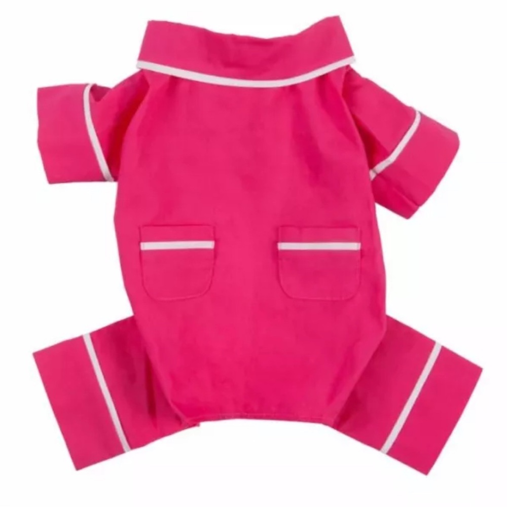 Fabdog Hot Pink Poplin Dog Pajamas